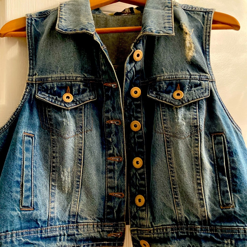 Denim Vest 1X - Picture 1 of 6